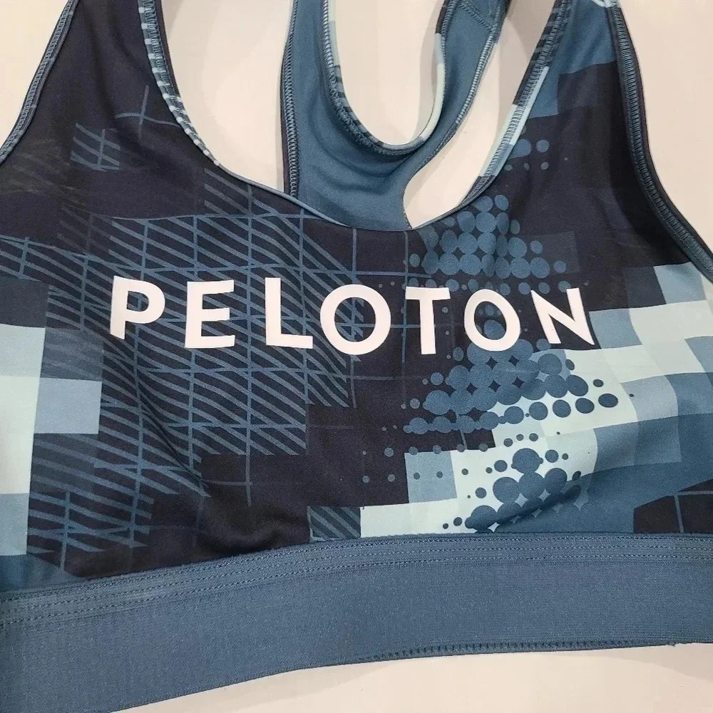 Adidas X PELOTON Size Small Prime Green Sports Bra Racerback Athletic Activewear